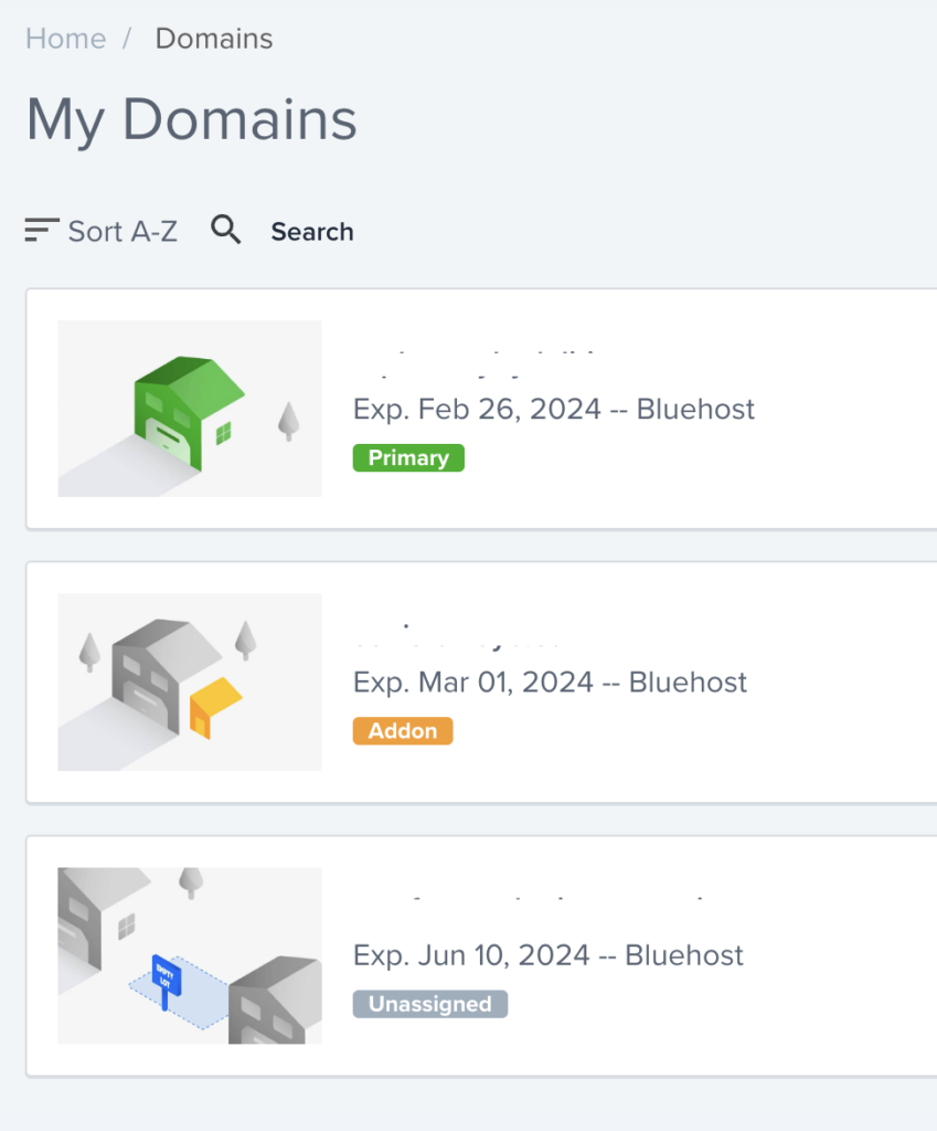 Bluehost issue - I bought a new domain - Now I would like to create a new site and choose that domain but it does not appear in the list of domains