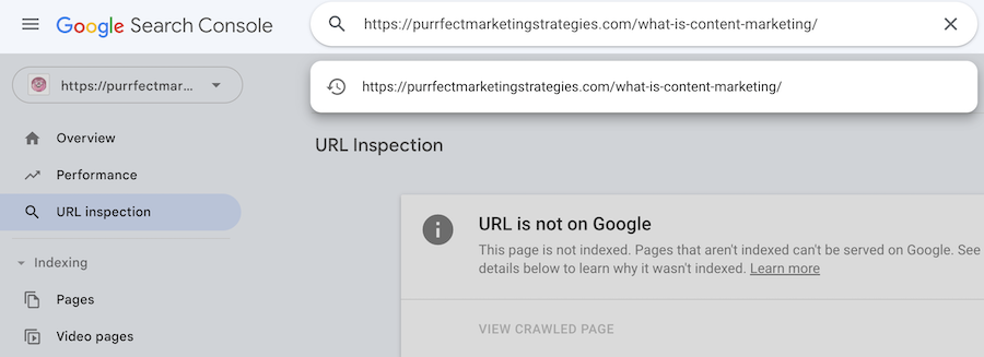 How to index a page with Google Inspection Tool 2