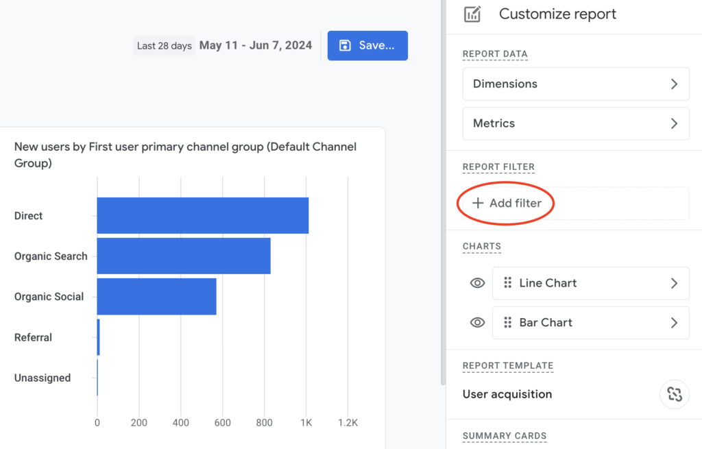 59. How to filter by mobile devices on my report on Google Analytics 4. - Filter 2